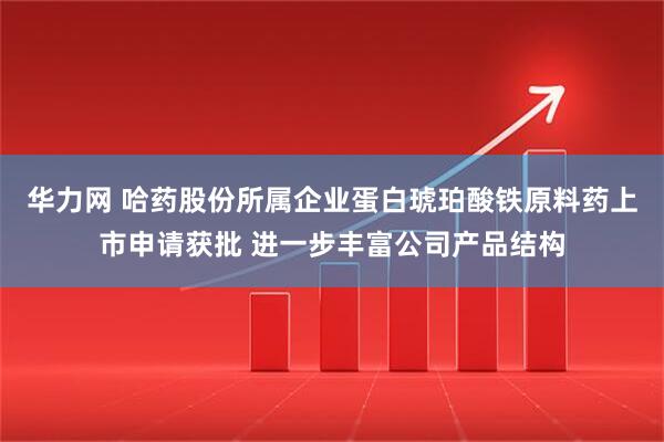 华力网 哈药股份所属企业蛋白琥珀酸铁原料药上市申请获批 进一步丰富公司产品结构